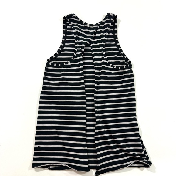 Lululemon All Tied Up Tank Open Back Top Yachtie Stripe Black Chrome - Picture 3 of 7